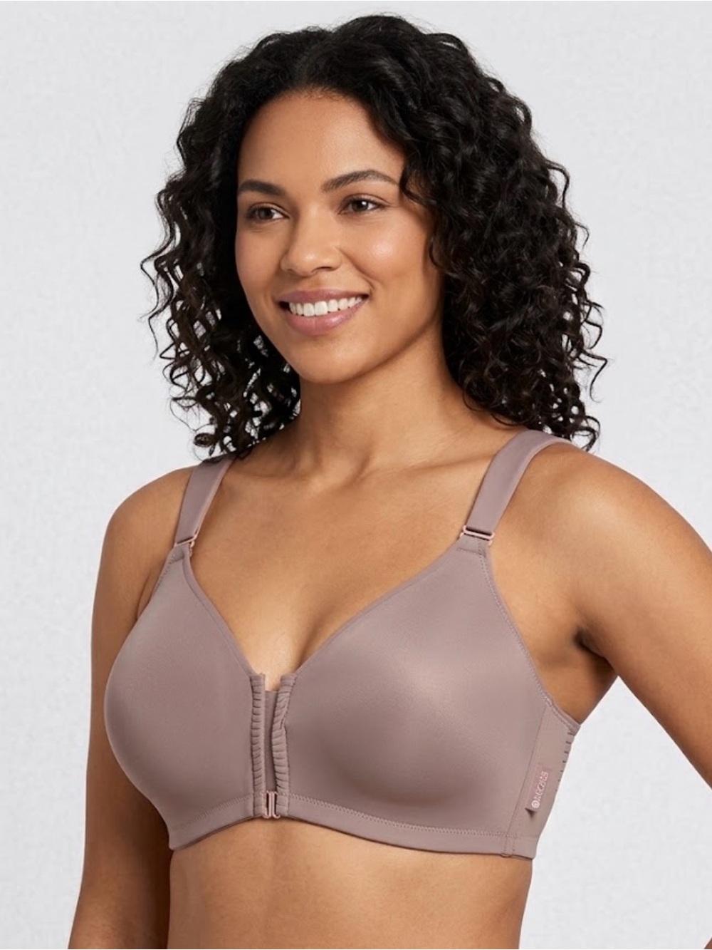 Breezies Lazy Day Seamless Wirefree Contour Support Bra Bark 36DD A724111 - New